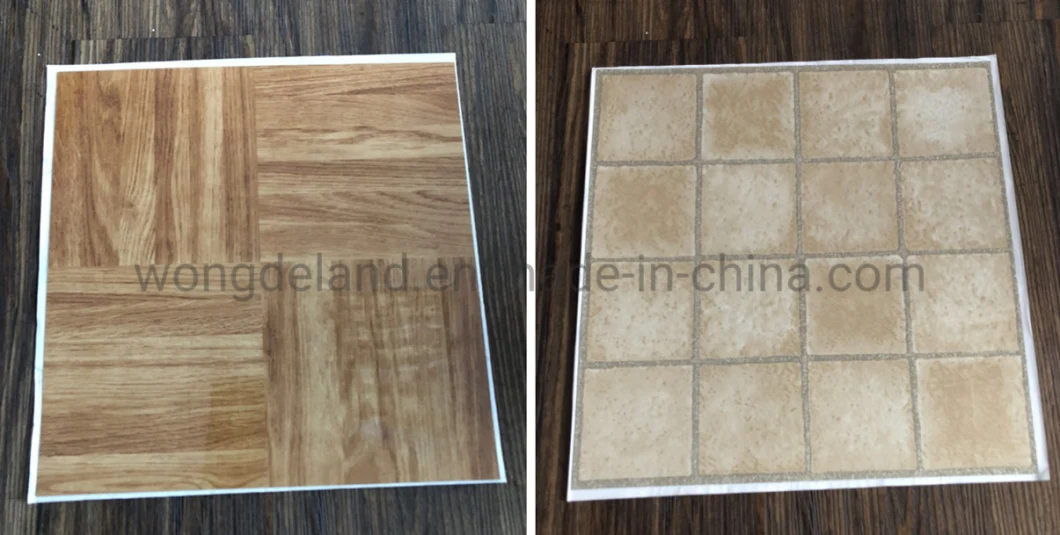 Manufacturer Marble Imitation Self Adhesive PVC Plastic Vinyl Sheet Tiles Floor