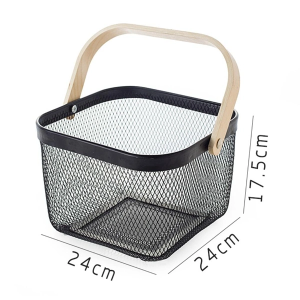 Metal Wire Basket with Handles Multi-Functional Hanging Basket